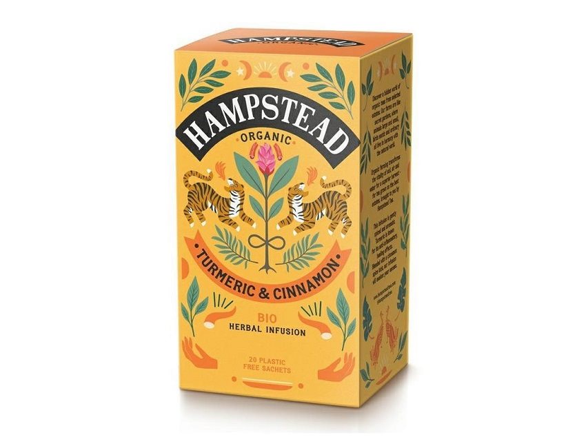  Hampstead Tea BIO Bylinný čaj kurkuma a škorica 20 ks 