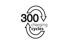 300 charging cycles 300 nabíjecích cyklů