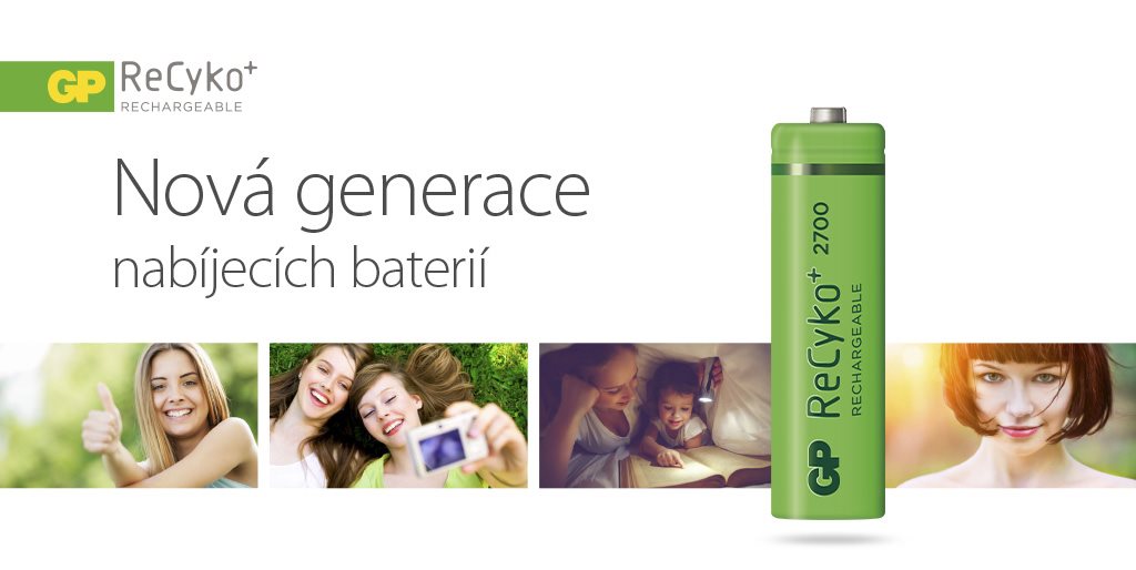New Generation ReCyko Pro Rechargeable Battery Nová generace nabíjecích baterií GP ReCyko Pro