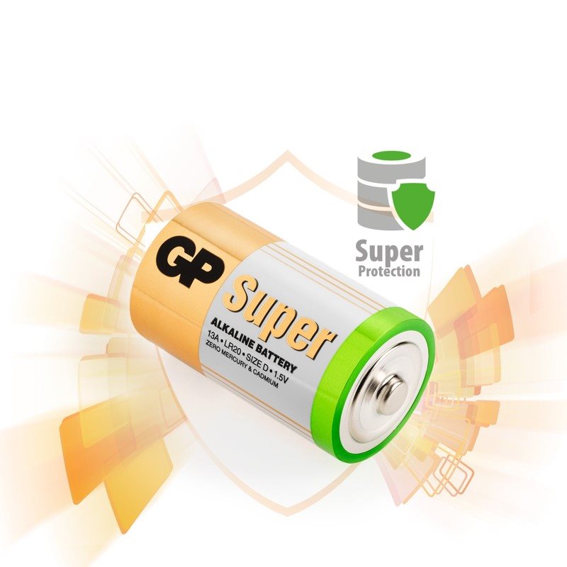 GP Alkaline Battery GP Super D (LR20), 4pcs