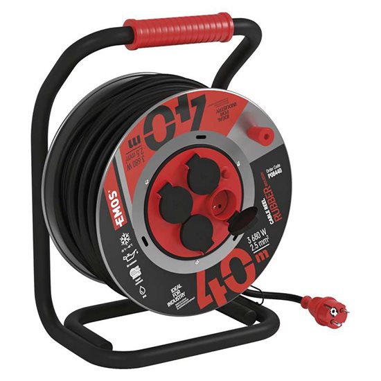 EMOS 40m extension cable reel