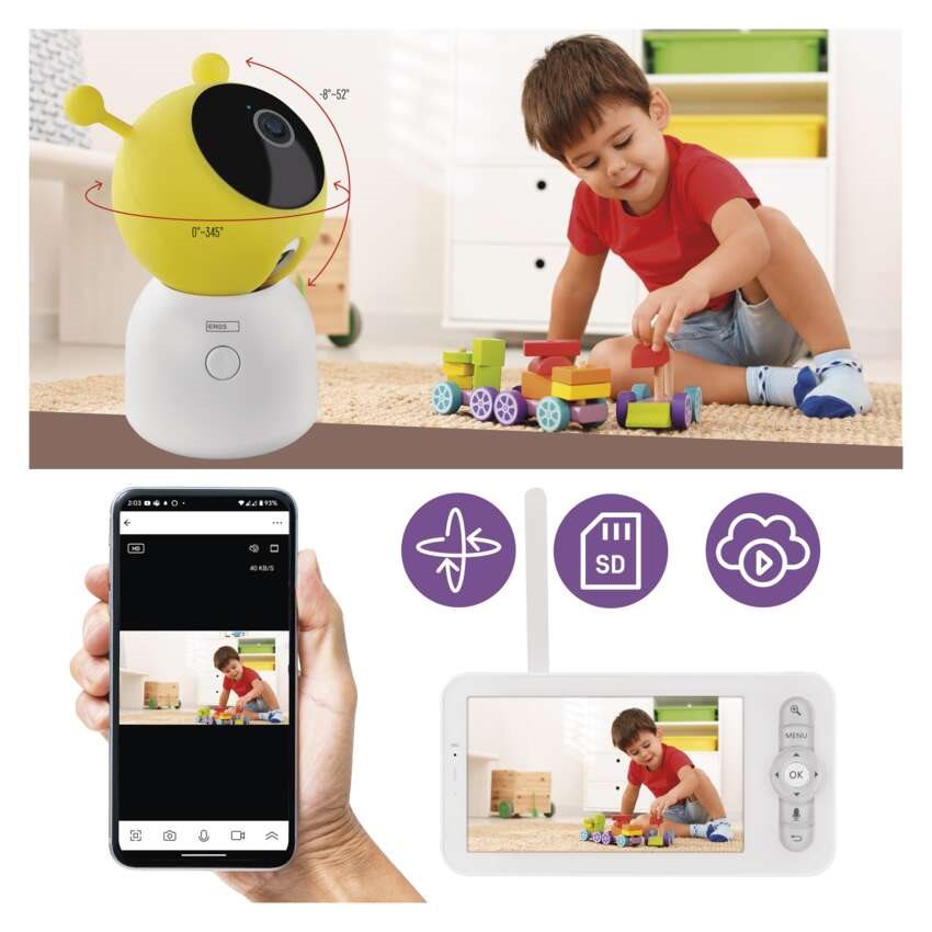 EMOS GoSmart IP-500 Guard Babyphone mit Monitor und Wifi