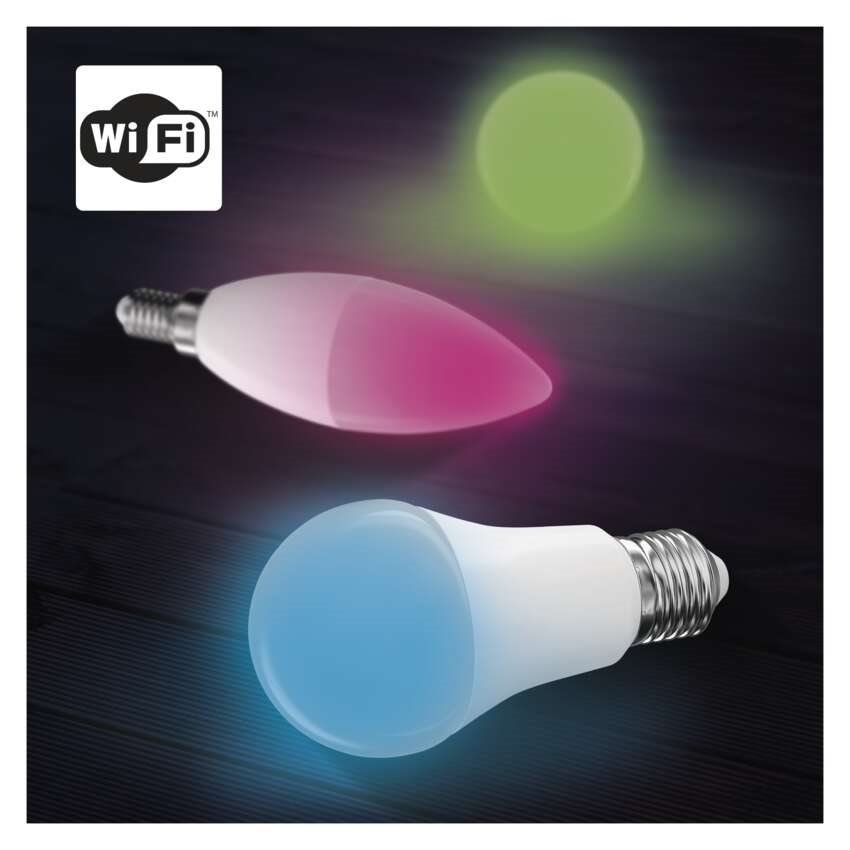 LED bulb EMOS Smart LED bulb GoSmart A60 E27 9 W (60 W) 806 lm RGB dimmable Wi-Fi
