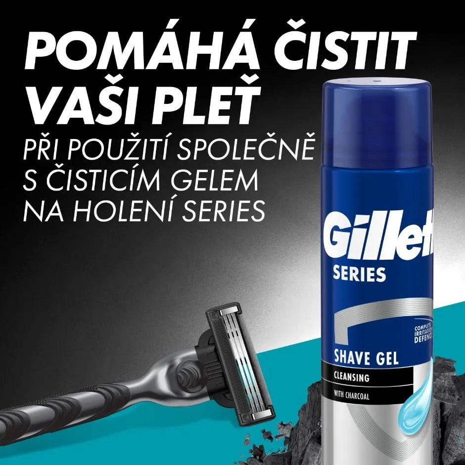 GILLETTE Mach3 Charcoal Men's Replacement Razor Blades 5pcs