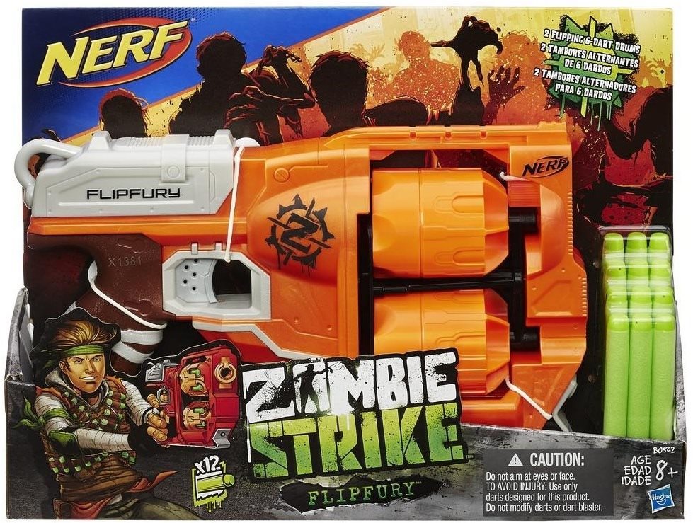 Kids Nerf Zombie Strike Flipfury Pistol