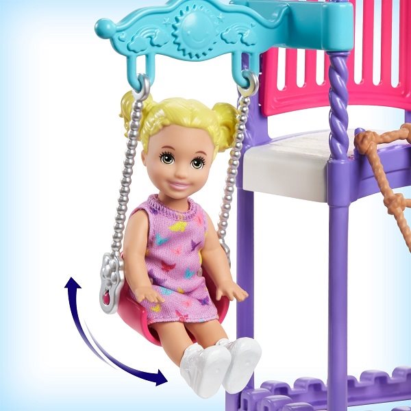 Panenka Barbie chůva na hřišti herní set