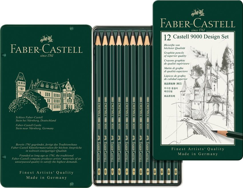 Tužka Faber-Castell Castell 9000 Design v plechové krabičce