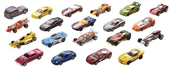Sada autíček Hot Wheels Angličáky 20ks