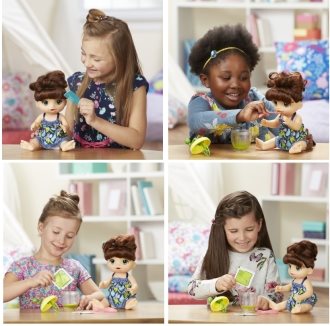Baby Alive Tmavovlasá panenka s mixérem Baby Alive Tmavovlasá panenka s mixérem