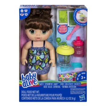 Baby Alive Tmavovlasá panenka s mixérem Baby Alive Tmavovlasá panenka s mixérem