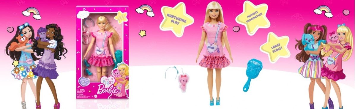 Bábika Barbie Moja Prvá Barbie Bábika - Blondínka S Mačiatkom