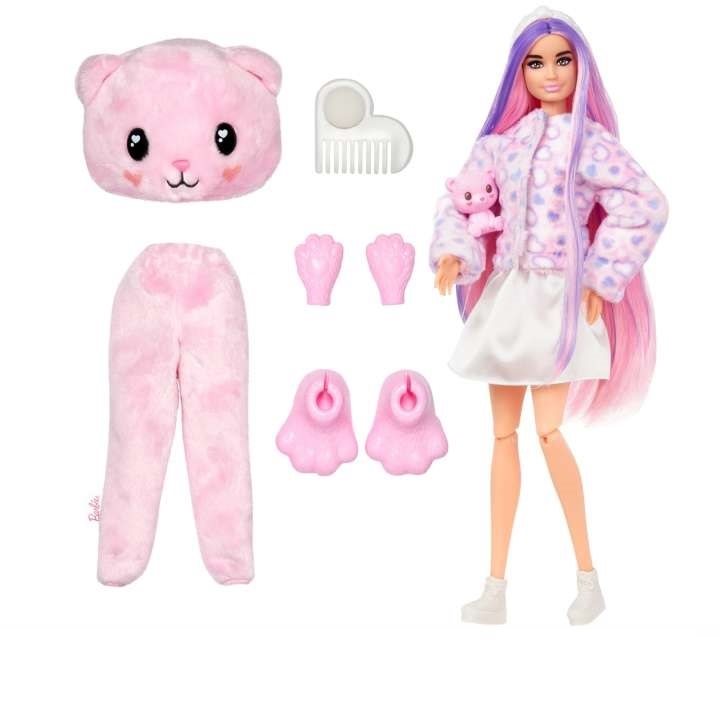 Bábika Barbie Cutie Reveal Barbie pastelová edícia – Medveď