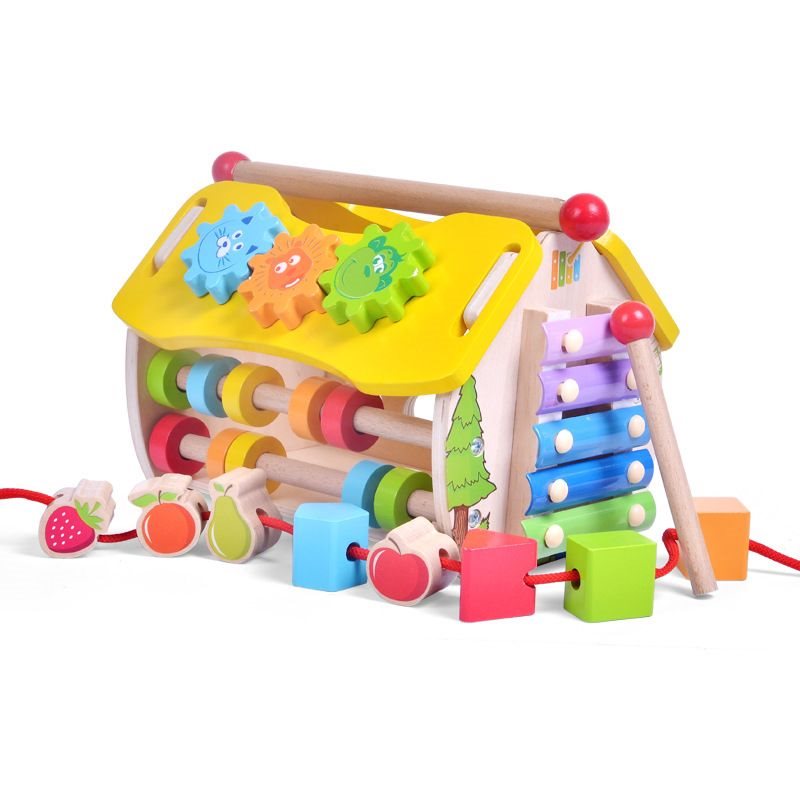 Lern-Haus aus Holz - zum Lernen der Uhr Lern-Haus aus Holz - zum Lernen der Uhr