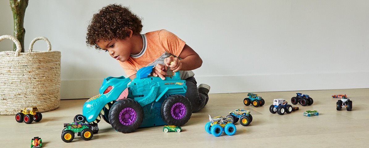 Hot Wheels Monster Trucks Car Chompin' Mega Wrex Vehicle, for Ages