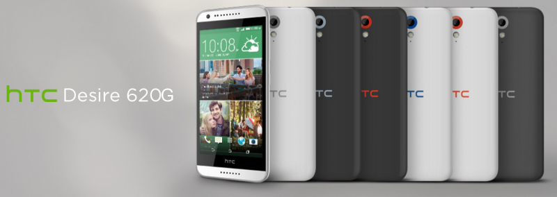 HTC Desire 620G (A31MG) Matt Grey / Orange Trim