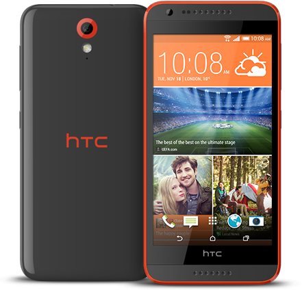 HTC Desire 620G (A31MG) Matt Grey / Orange Trim