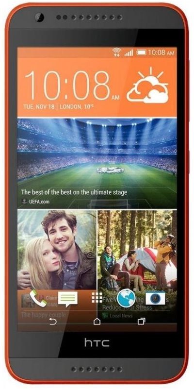 HTC Desire 620G (A31MG) Matt Grey / Orange Trim