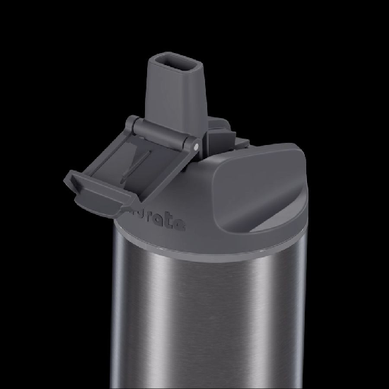 Intelligente HidrateSpark Steel-Flasche mit Strohhalm, Farbe Edelstahl