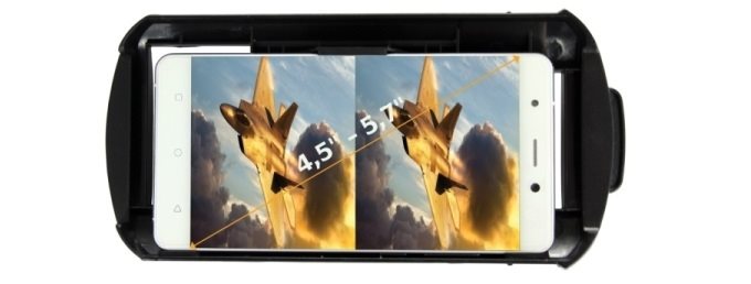 Support for phones with a diagonal of up to 5.7 " iGET Virtual R1