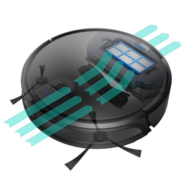 Niceboy ION Charles i7 Robotic Vacuum Cleaner Black with Mop