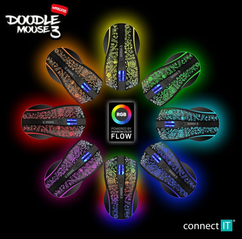 Designová myš CONNECT IT DOODLE 3