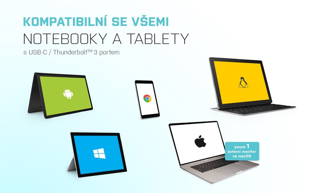 Dokovací stanice i-tec USB-C Metal Low Profile Triple Display Docking Station