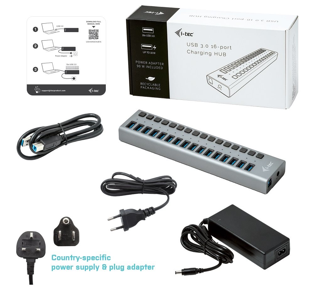 i-tec USB 3.0 Charging 16 port