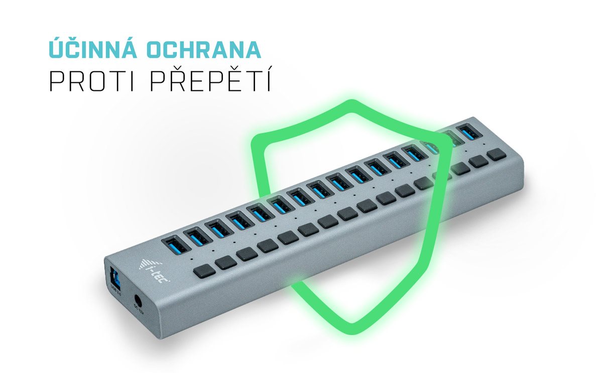 Multifunkční USB HUB i-tec USB 3.0 Charging 16 port