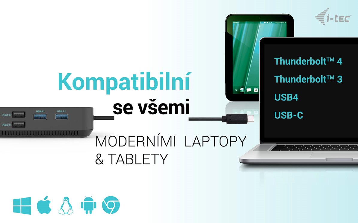 i-tec USB-C HDMI Dual DP Display Docking Station i-tec USB-C HDMI Dual DP Display Docking Station
