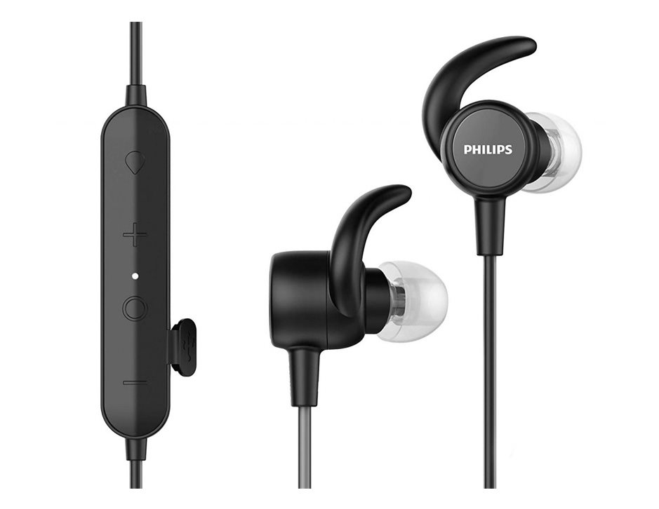 Philips ActionFit TASN503BK Integrierter Controller mit Mikrofon