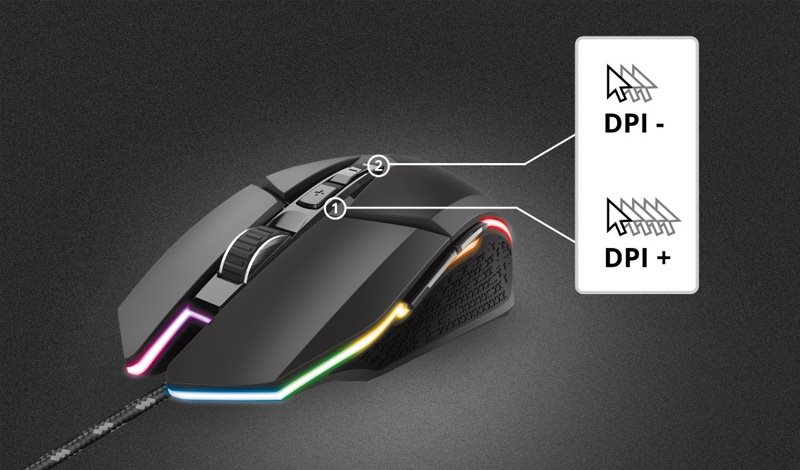 Trust GXT 950 IDON Nastavenie DPI