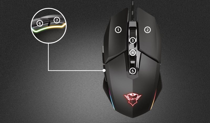 Trust GXT 950 IDON 7 programovateľných tlačidiel