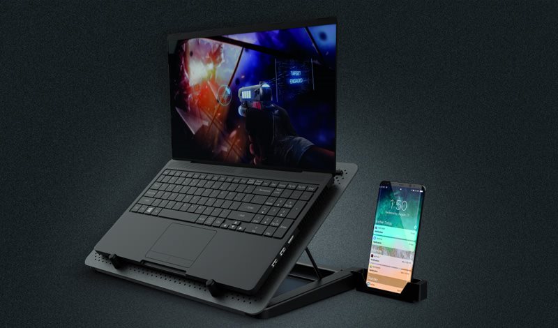 Trust GTX 1125 Quno Laptop Cooling Stand Phone stand