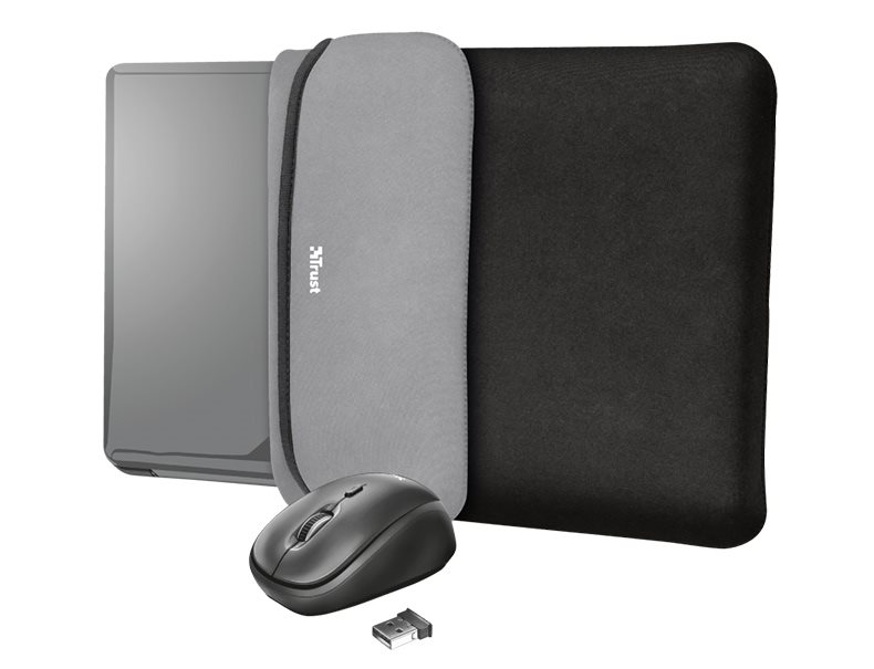 TRUST YVO MOUSE & SLEEVE BLACK