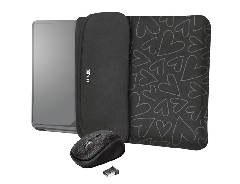 TRUST YVO MOUSE & SLEEVE BLACK