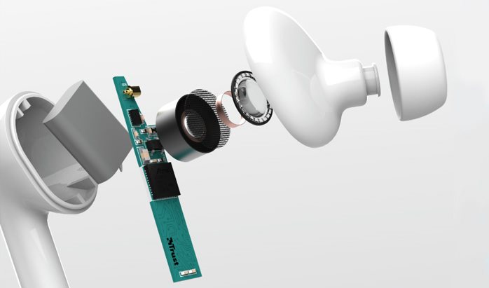 Vyladený zvuk Trust Nika Touch Bluetooth biele