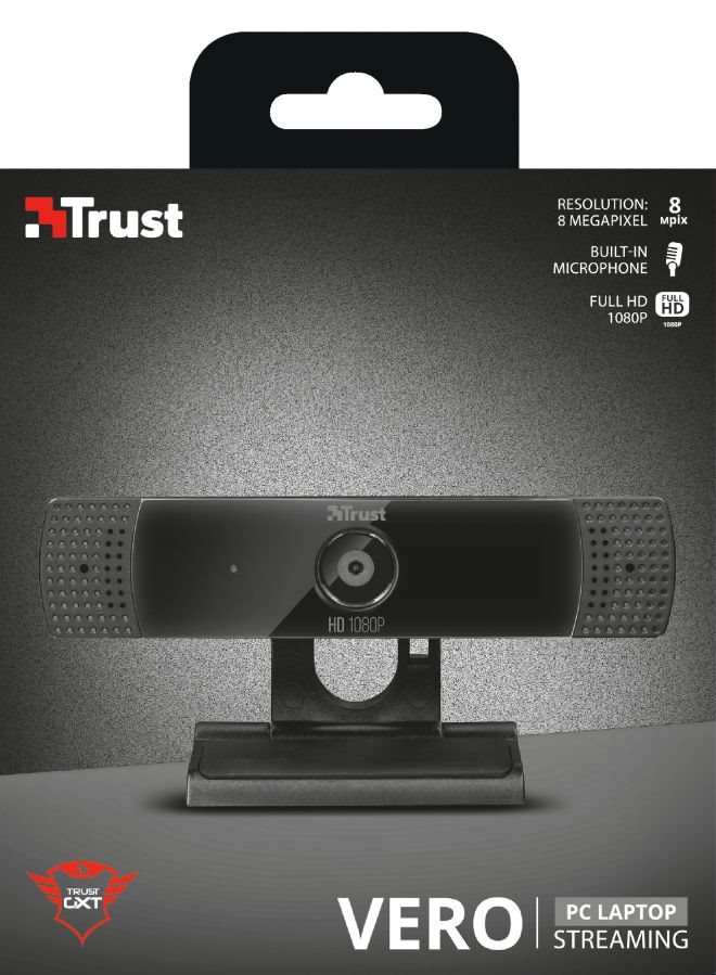 Balenie obsahuje praktický návod Webkamera Trust GXT 1160 Vero - balení