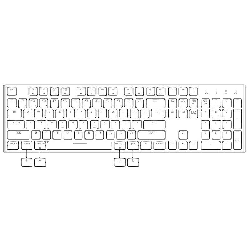 Keychron K1 104 Key Low Profile Gateron Switch Mechanical - US