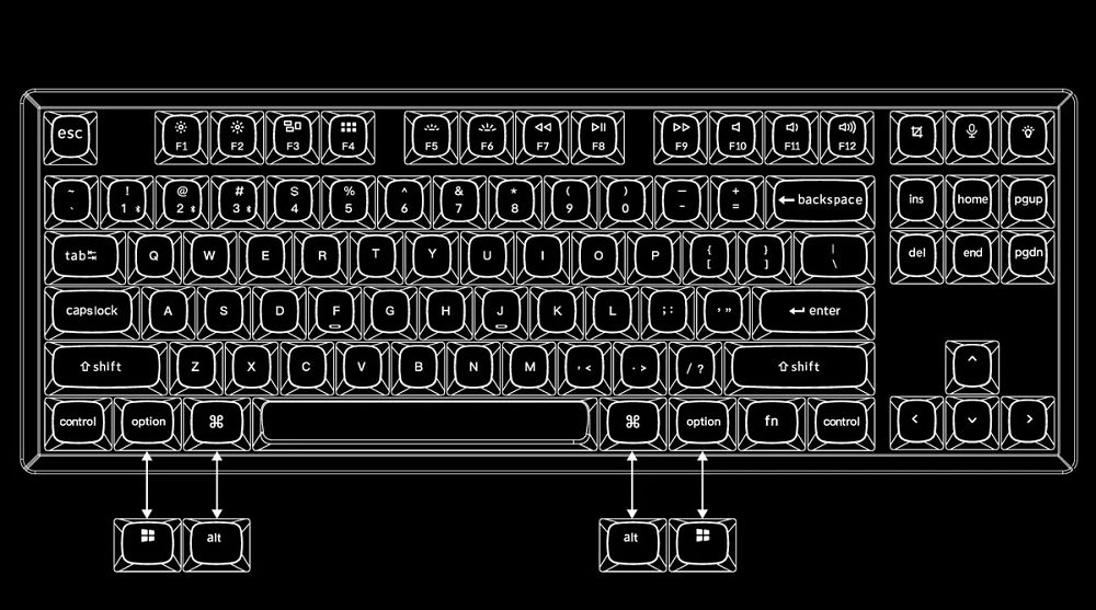 Herní klávesnice Keychron K8 Pro QMK TKL