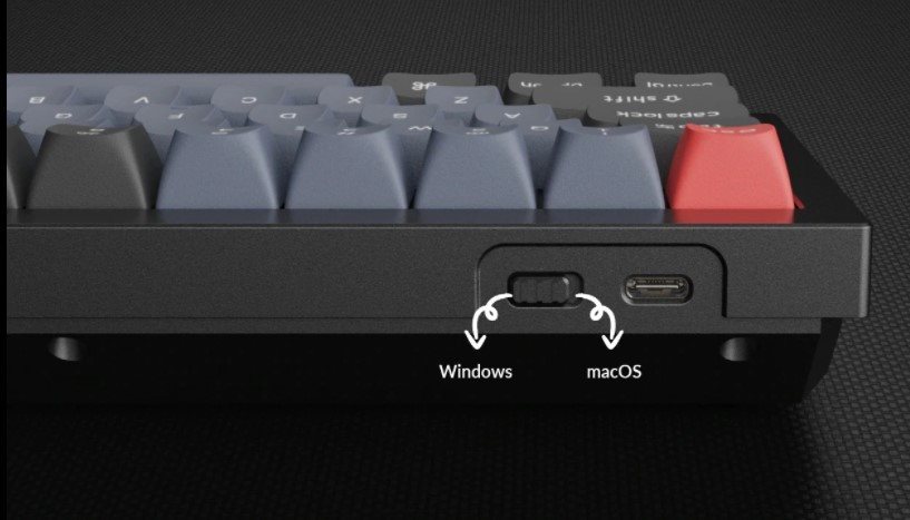 Keychron V1 Gaming-Tastatur Knob Hot-Swappable Red Switch Keychron V1 Gaming-Tastatur Knob Hot-Swappable Red Switch