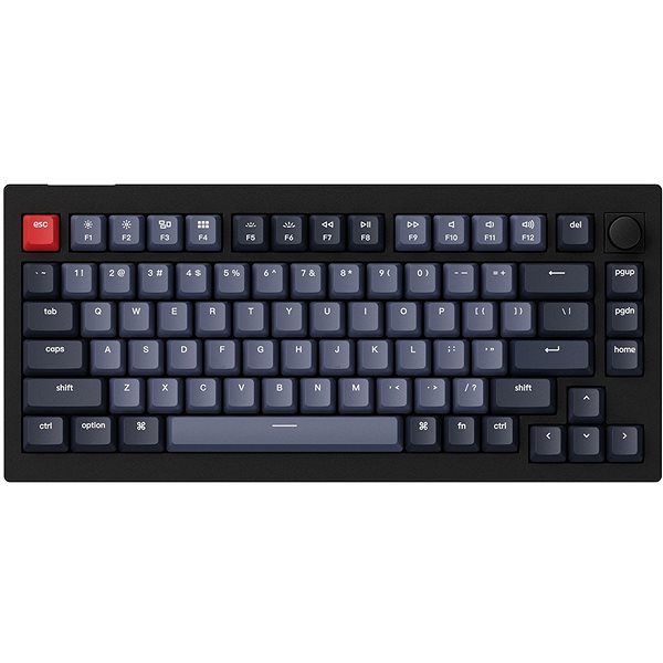 Keychron V1 Gaming-Tastatur Knob Hot-Swappable Blue Switch