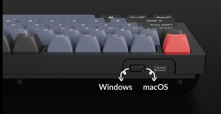 Keychron Q3 Gaming-Tastatur Knob Hot-Swappable Red Switch