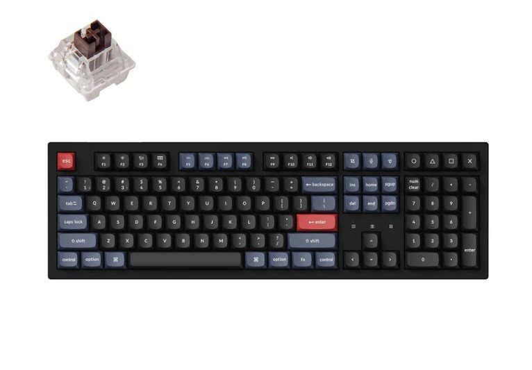 Herná klávesnica Keychron K10 Pro White Backlight Brown Switch - Black - US