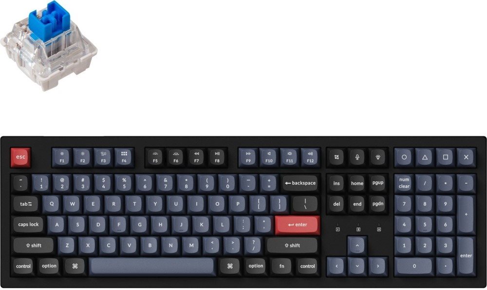 Herná klávesnica Keychron K10 Pro RGB Backlight Blue Switch - Black