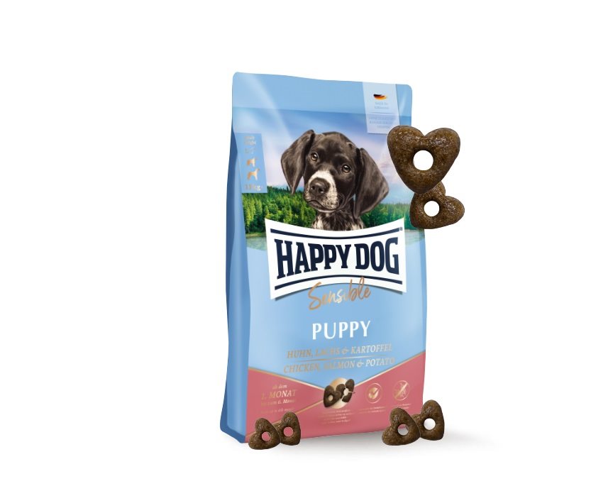 Granule pre šteňatá Happy Dog Sensible Puppy Salmon & Potato