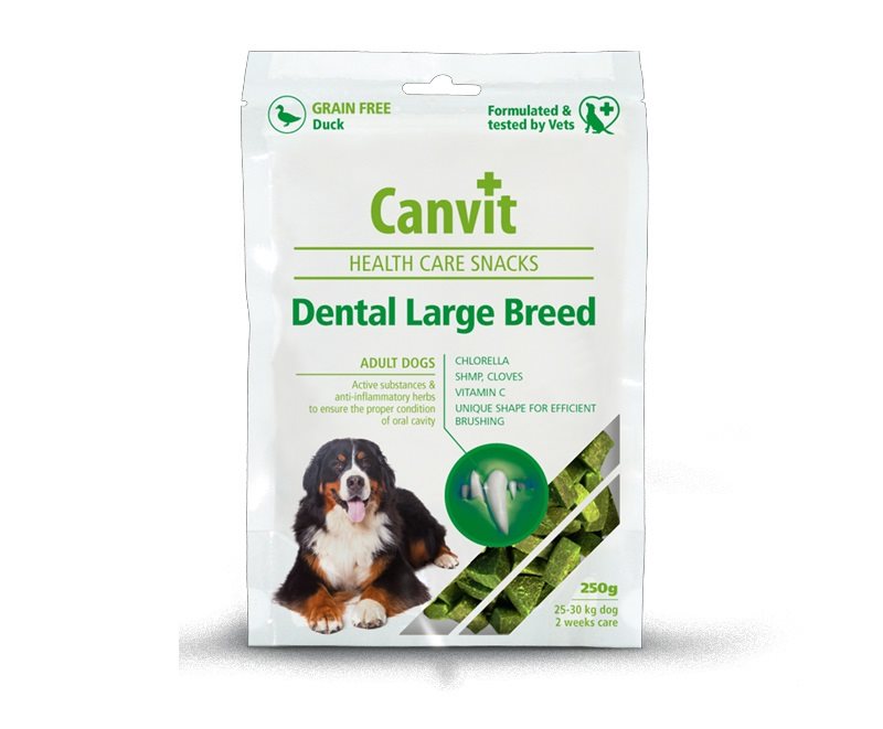 Maškrty pre psov Canvit Snacks Dental Large Breed Duck