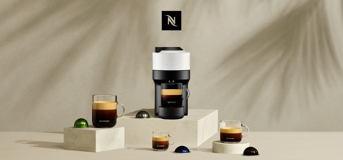 Kávovar na kapsle KRUPS XN920110 Nespresso Vertuo POP Coconut White