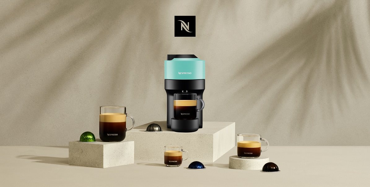 Kávovar na kapsle KRUPS XN920410 Nespresso Vertuo POP Aqua Mint