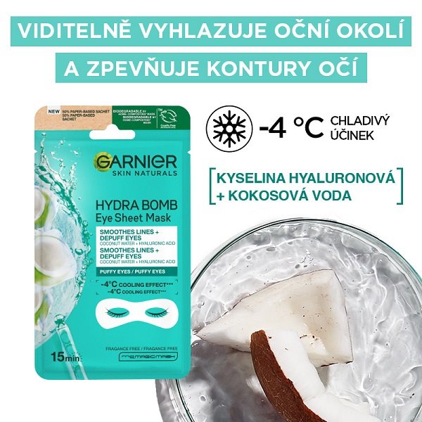 GARNIER Skin Naturals Hydra Bomb Eye Sheet Mask Lavender GARNIER Skin Naturals Hydra Bomb Eye Sheet Mask Lavender
