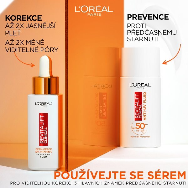 Pleťový krém L'ORÉAL PARIS Revitalift Clinical Denní Anti-UV Fluid